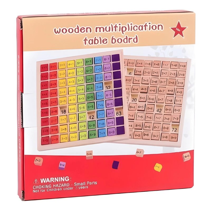TABLA DE MULTIPLICAR JUGUETE DIDACTICO DE MADERA PARA NIÑOS - 3