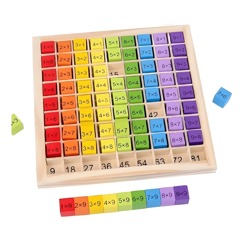 TABLA DE MULTIPLICAR JUGUETE DIDACTICO DE MADERA PARA NIÑOS - 4
