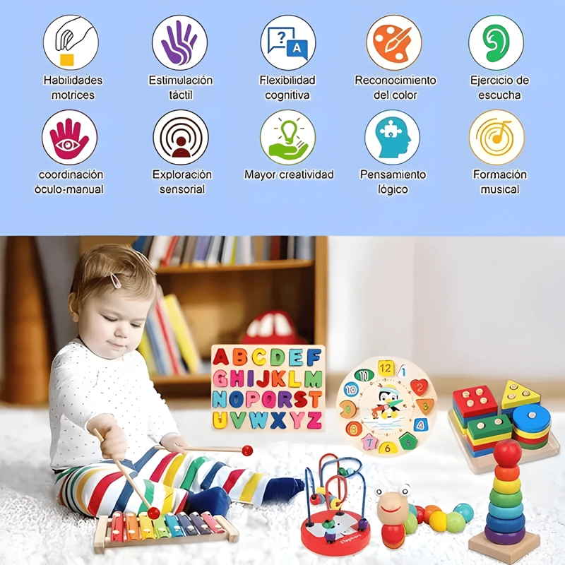 JUGUETES DE ESTIMULACION TEMPRANA PARA NIÑOS 9 PCS #14 - 2
