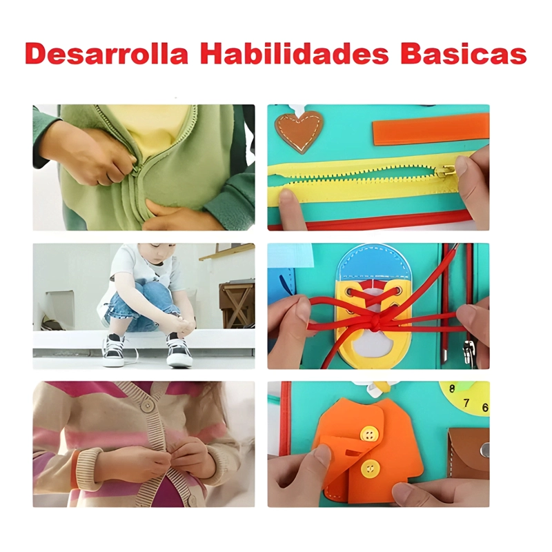 LIBRO TABLERO INFANTIL DIDACTICO DESARROLLO DE HABILIDADES - 3