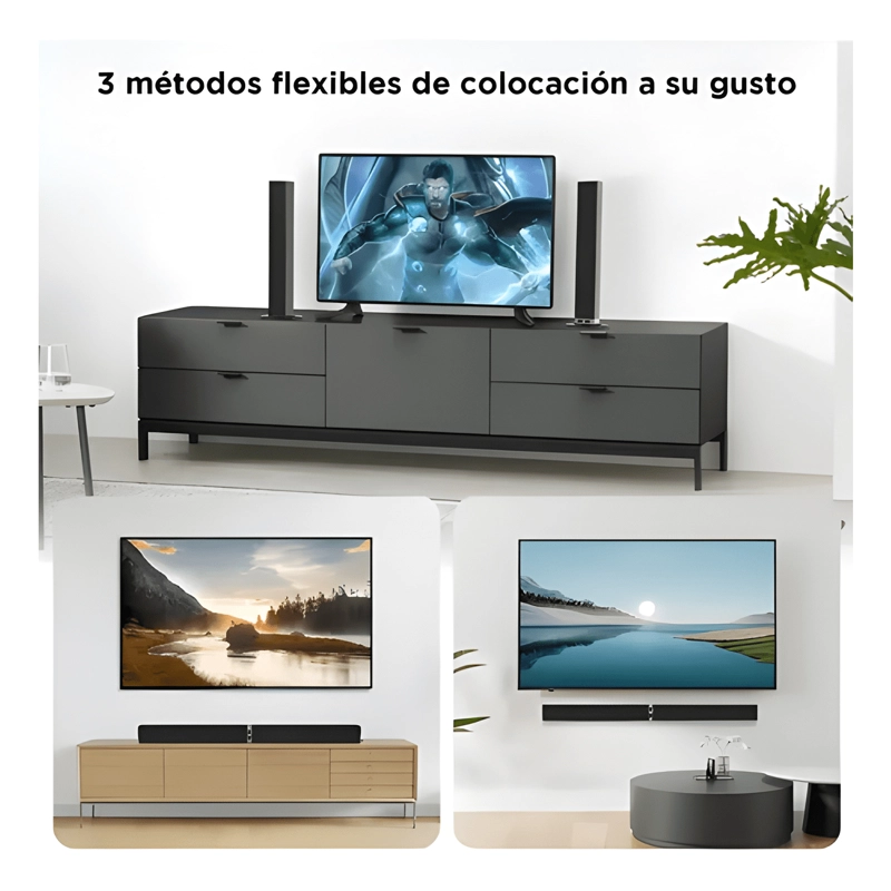 BARRA SONIDO 2 1 KY-2020D 60W BLUETOOTH HDMI OPTICO - 4