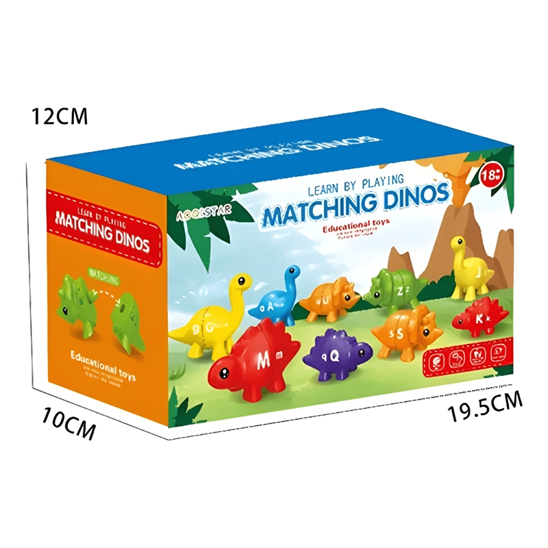 JUEGO DIDACTICO DINOSAURIOS ABC EMPAREJAR NIÑOS MONTESSORI - 3