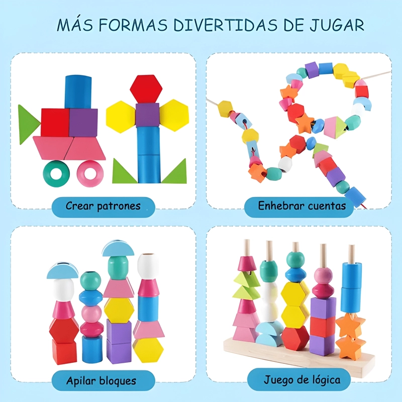 JUGUETES EDUCATIVOS DE GEOMETRIA CON CUENTAS DE CUERDA #1 - 2