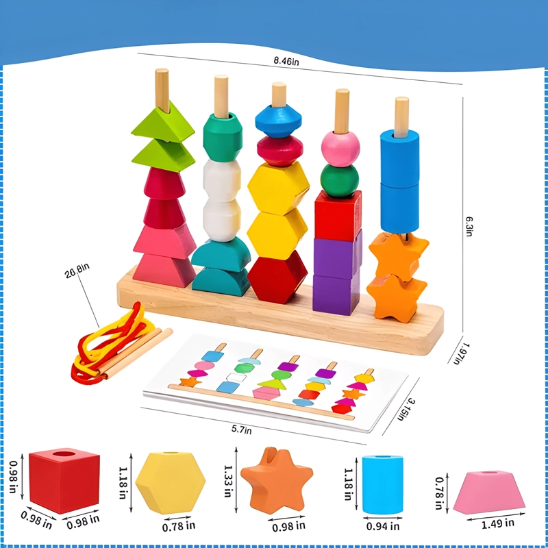 JUEGO DIDACTICO INFANTIL MADERA FORMA GEOME TRICAS MONTESSORI - 1
