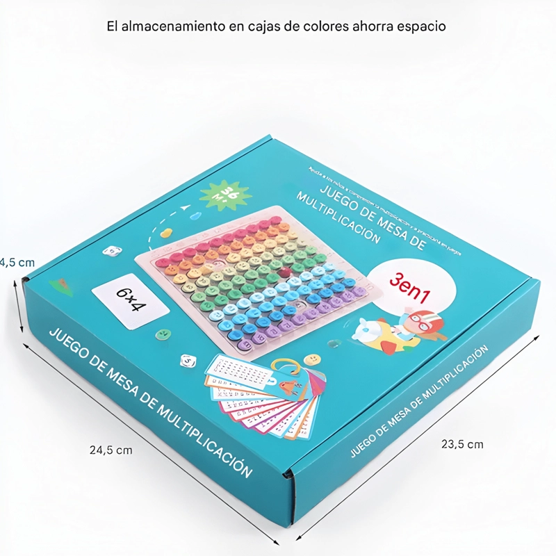 TABLERO DIDACTICO TABLA DE MULTIPLICAR JUEGO MONTESSORI #7 - 1