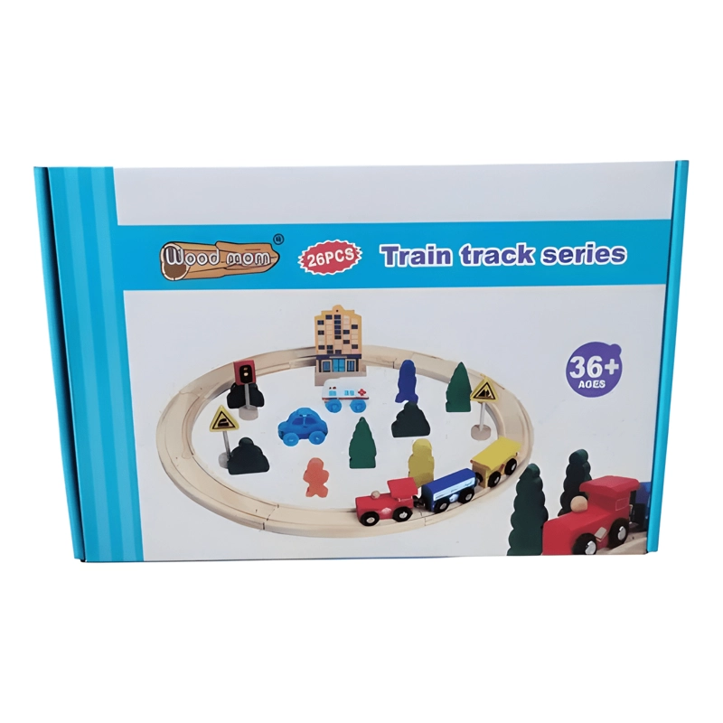 PISTA TREN INFANTIL MADERA DIDACTICO PARA ARMAR - 2