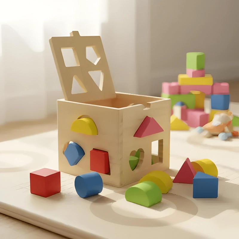 CUBO DE ENCAJES FIGURAS GEOME TRICAS JUGUETE DIDACTICO - 4