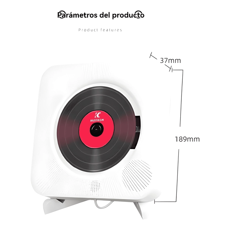 REPRODUCTOR DE CD PORTATIL PARLANTE INCORPORADO BLANCO - 4