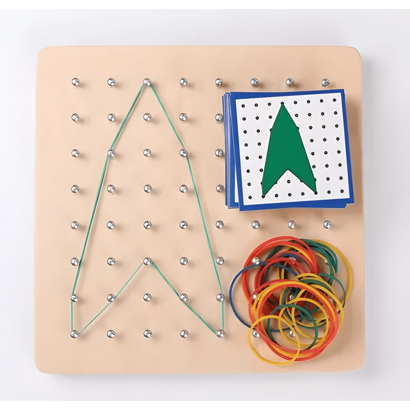 JUEGO DIDACTICO GEOPLANO CON TABLERO DE MADERA ISOME TRICO - 3