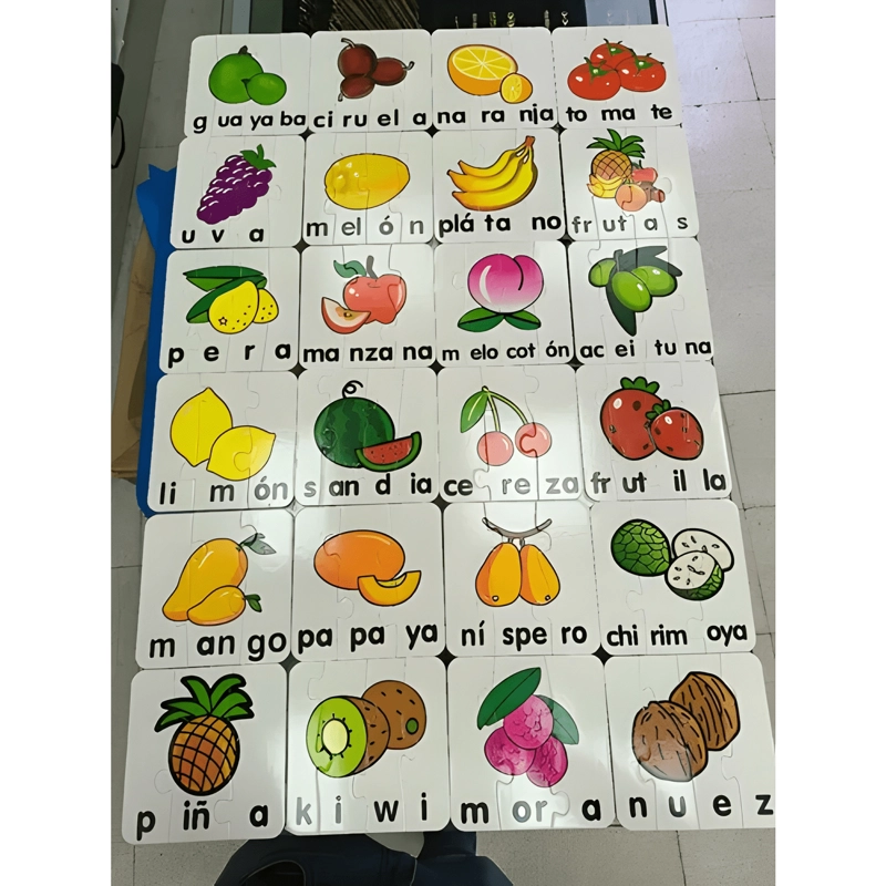 APILABLE DE FRUTA APILABLE DIDACTICO APRENDIZAJE PALABRA #4 - 2