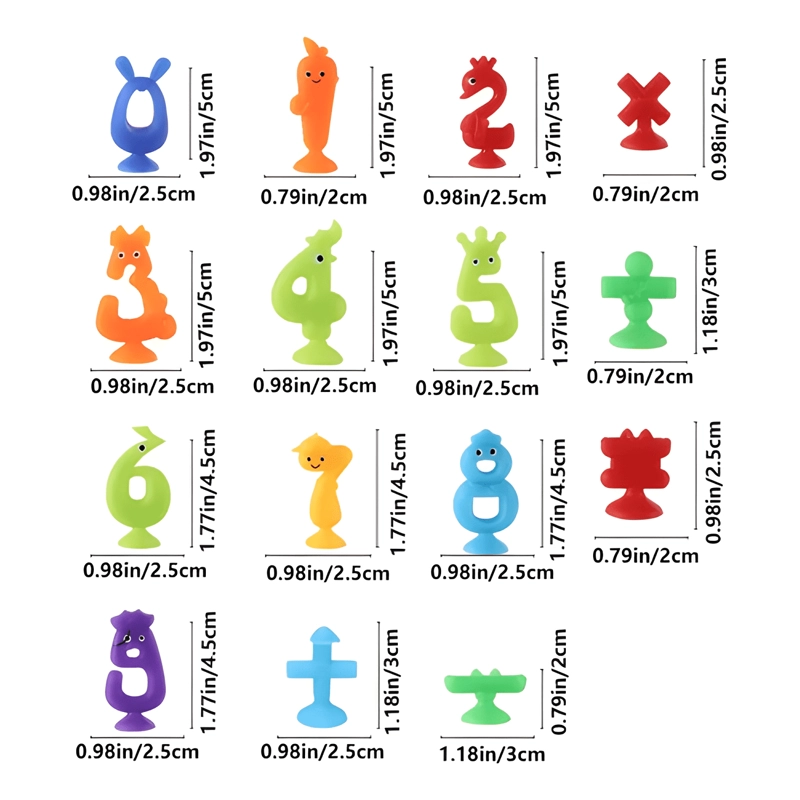 JUEGO DE VENTOSAS 41 PIEZAS ABECEDARIO NUMERO Y SIGNOS - 4