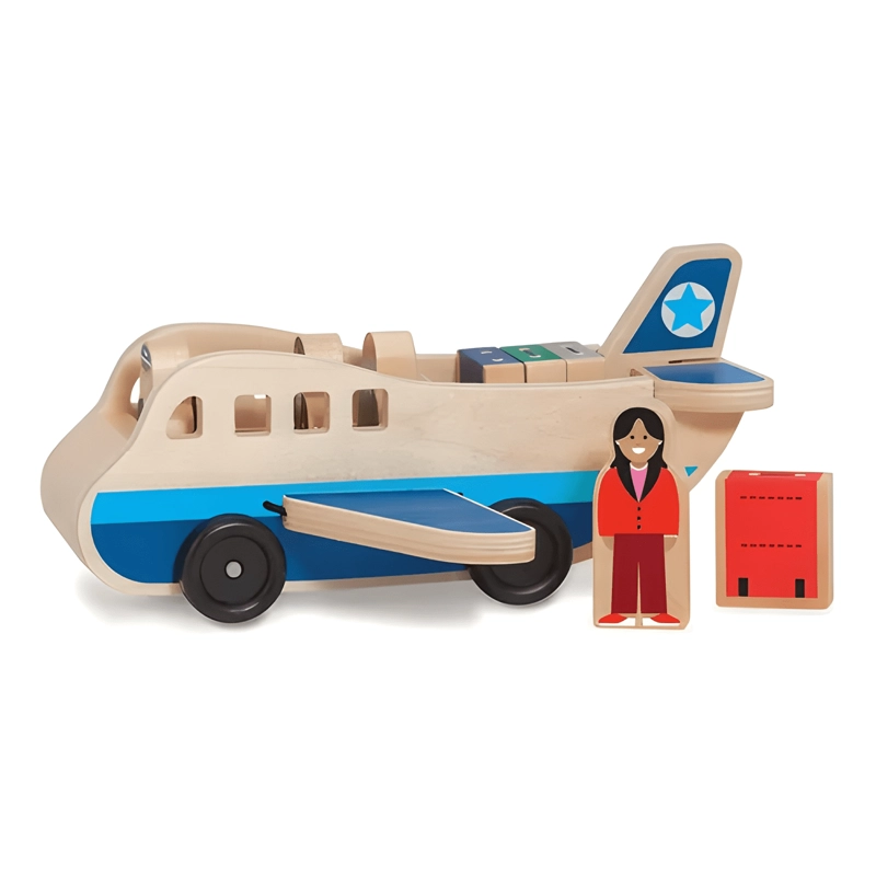 JUEGO DIDACTICO AVION MADERA PARA NIÑOS MONTESSORI REGALO - 3