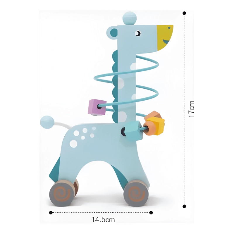 SET 3 JUGUETES MONTESSORI MADERA TORRE CUBO LABERINTO BEBE - 1