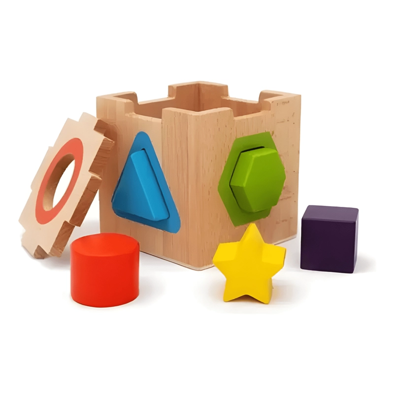 SET 3 JUGUETES MONTESSORI MADERA TORRE CUBO LABERINTO BEBE - 2