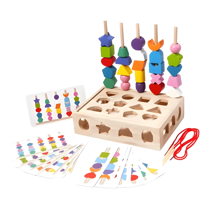 JUEGO DIDACTICO ROMPECABEZAS MADERA SENSORIAL BEBE - 1