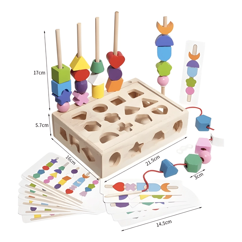 JUEGO DIDACTICO ROMPECABEZAS MADERA SENSORIAL BEBE - 2
