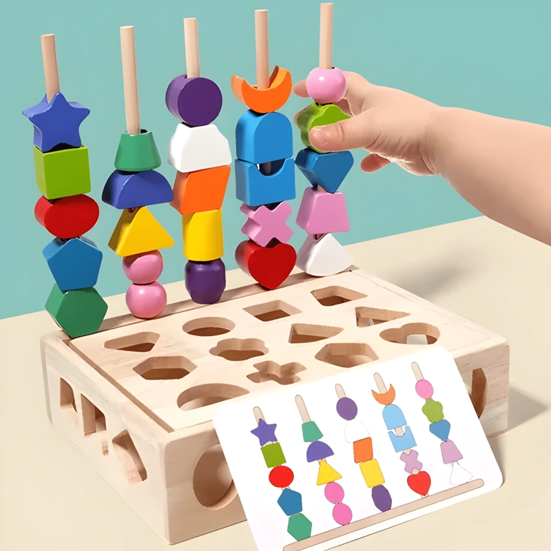 JUEGO DIDACTICO ROMPECABEZAS MADERA SENSORIAL BEBE - 3