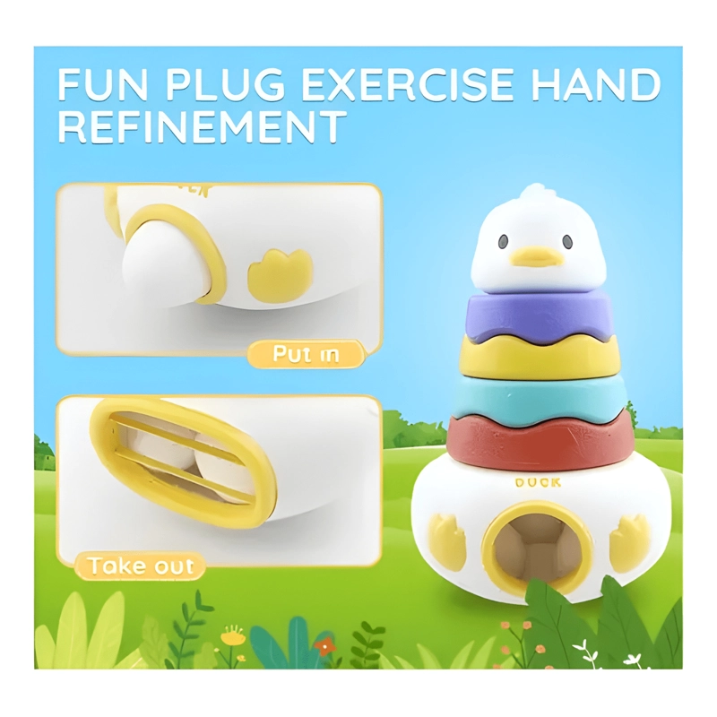 JUEGO ENCAJE HUEVOS MONTESSORI FIGURAS NIÑOS JUGUETE PATO - 4