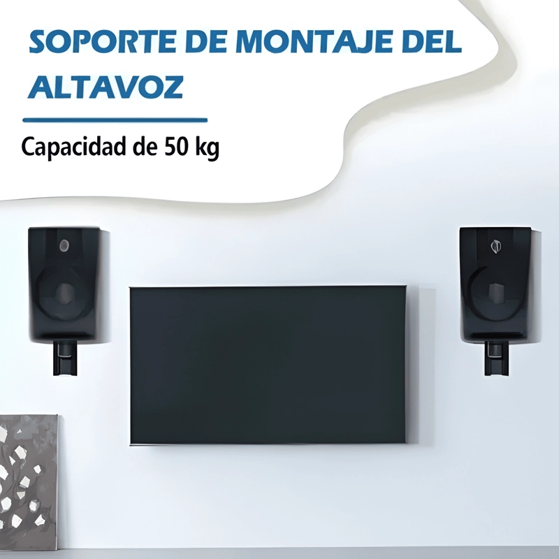 SOPORTE DE BAFLE BOCINA PARED, BASE PEDESTAL STAND 35KG 2PCS - 1