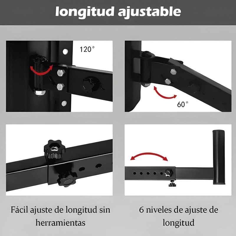 SOPORTE DE BAFLE BOCINA PARED, BASE PEDESTAL STAND 35KG 2PCS - 4
