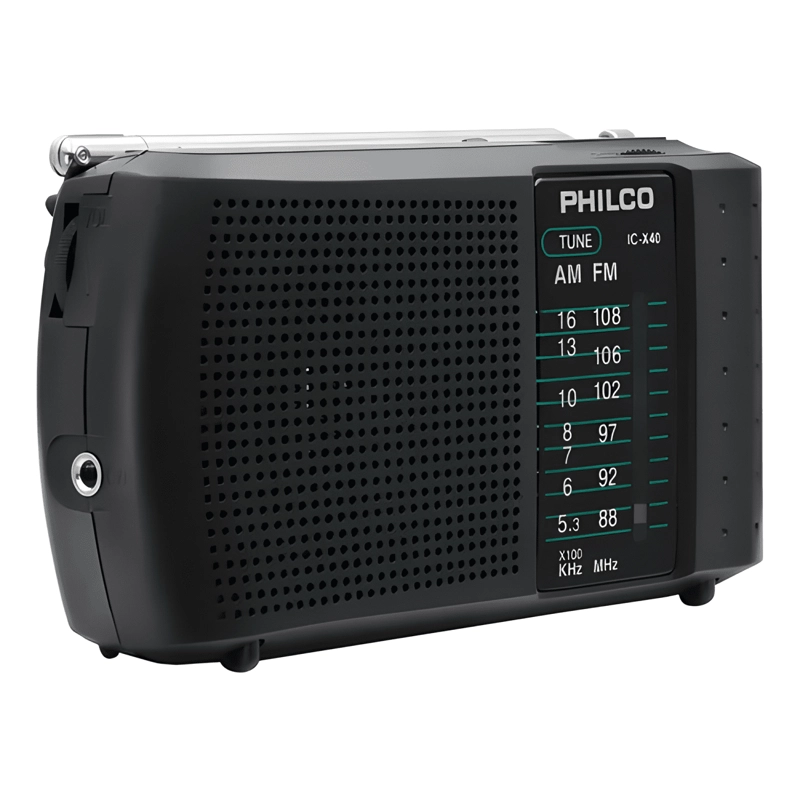 RADIO PORTATIL C/ PARLANTE Y AUDIFONO NEGRO - 3