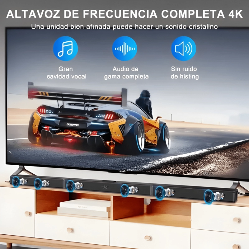 BARRA DE SONIDO 2 1 CANALES CON BARRAS 180W HOME THEATRE TV - 4