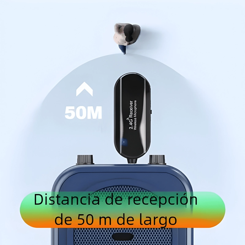 SISTEMA DE MICROFONO CON AURICULARES INALAMBRICOS PORTATILES - 4