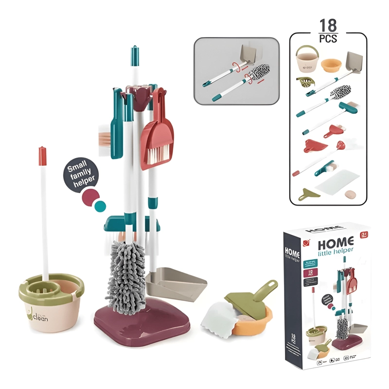 SET SIMULADOR LIMPIEZA JUGUETE DIDACTICO 18 PCS - 2