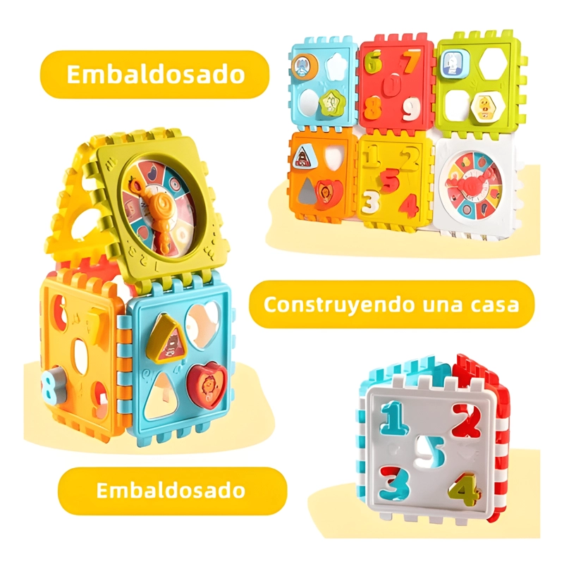 JUEGO DE ENSEÑANZA PARA BEBE S CON CUBO DE ACTIVIDADES 6 EN 1 - 2