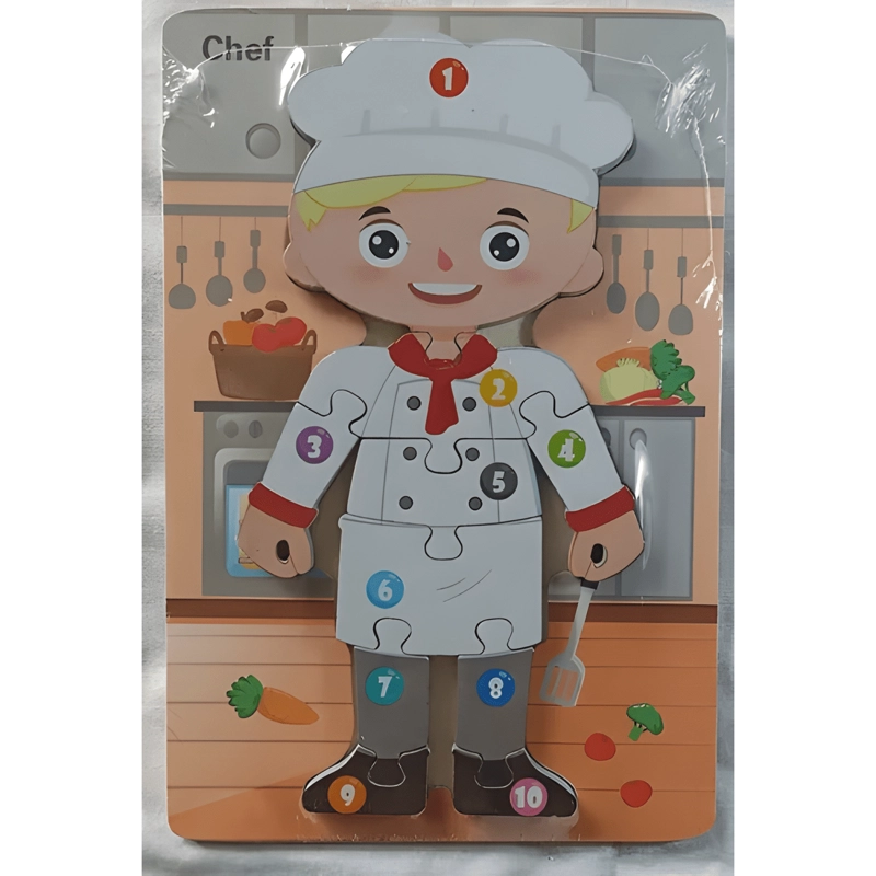 JUEGO MADERA 8 PUZZLES ENCAJE OFICIOS - 2