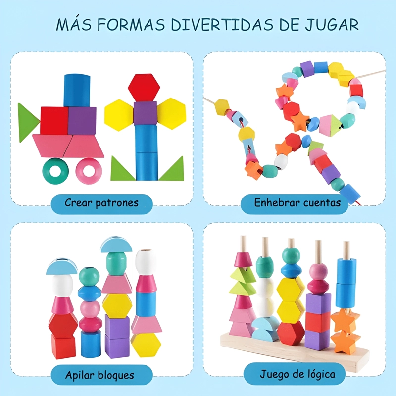 JUGUETES EDUCATIVOS DE GEOMETRIA CON CUENTAS DE CUERDA #2 - 2