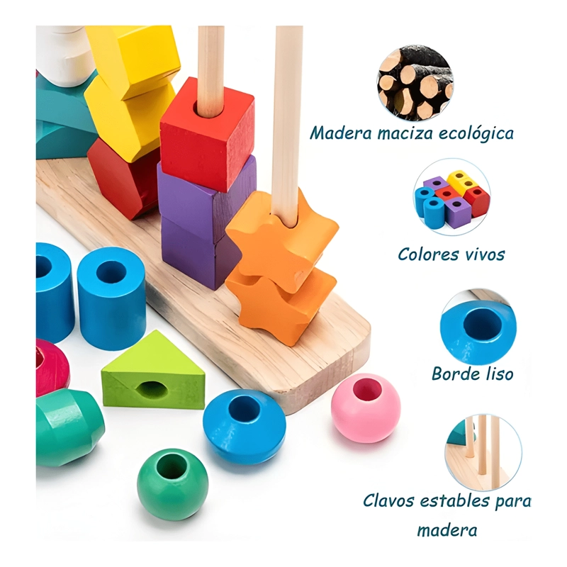 JUGUETES EDUCATIVOS DE GEOMETRIA CON CUENTAS DE CUERDA #2 - 3