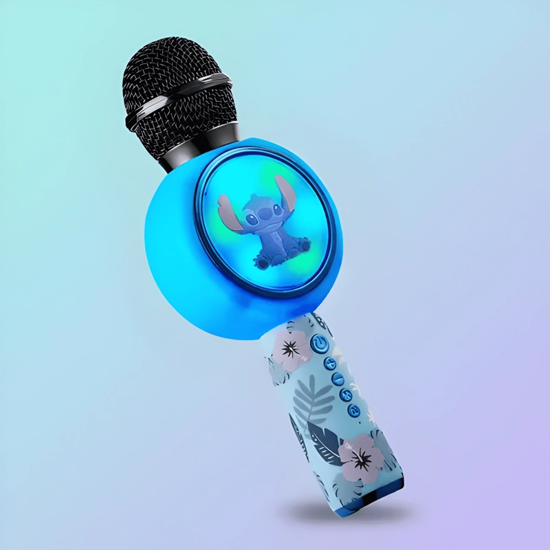 MICROFONO KARAOKE 3D STITCH AZUL - 3