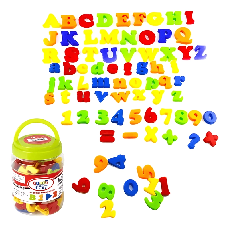 78 PZA JUGUETE NIÑOS IMAN IMANES NUMEROS LETRAS SUMA RESTA - 1