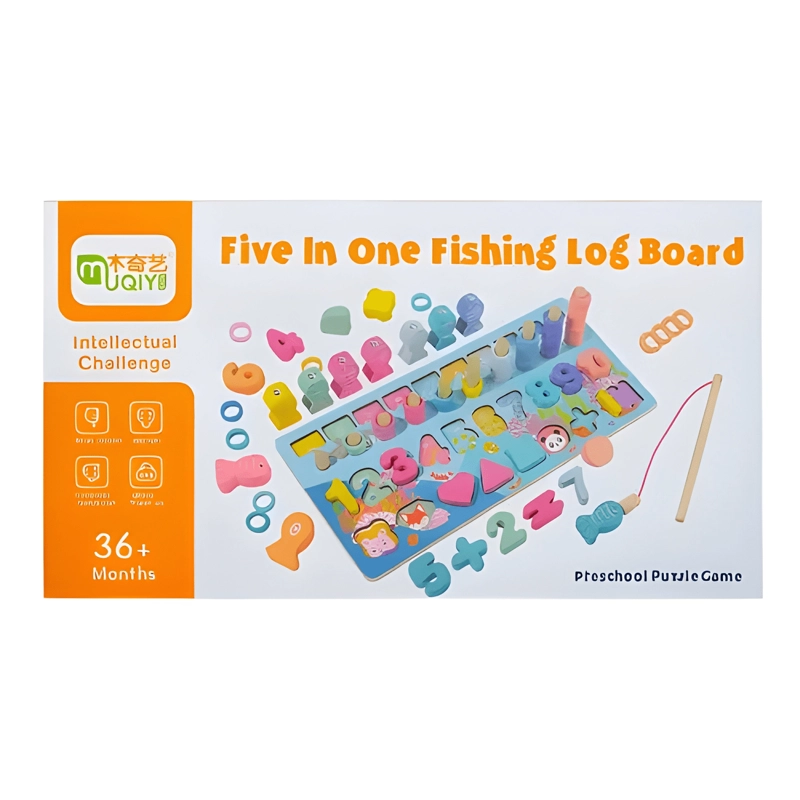 ABACO MATEMATICAS PESCA MONTESSORI JUGUETE DE MADERA - 2
