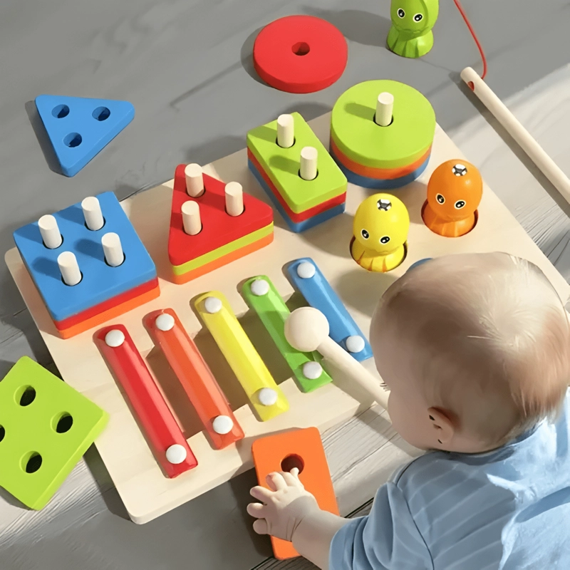 JUEGO MONTESSORI 3 EN 1 DE MADERA - 4