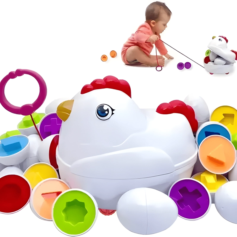 JUEGO ENCAJE HUEVOS MONTESSORI 12 UNIDADES FIGURAS - 3