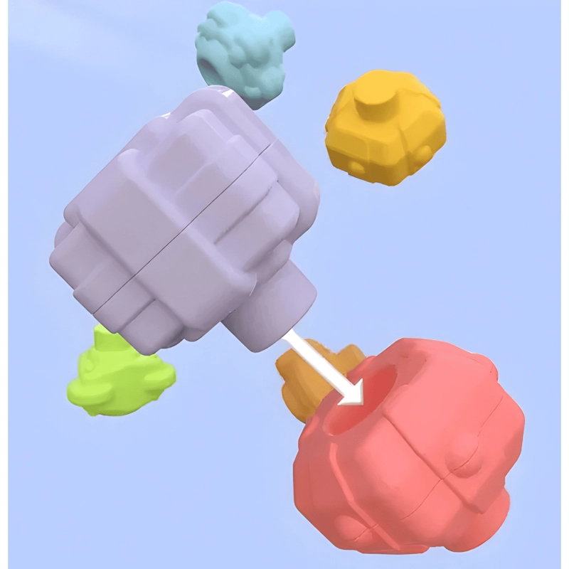 JUEGO DIDACTICO CUBO SENSORIAL DE BEBE  ESTIMULACION TEMPRANA - 2