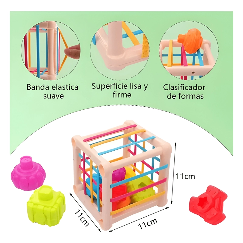 JUEGO DIDACTICO CUBO SENSORIAL DE BEBE  ESTIMULACION TEMPRANA - 4