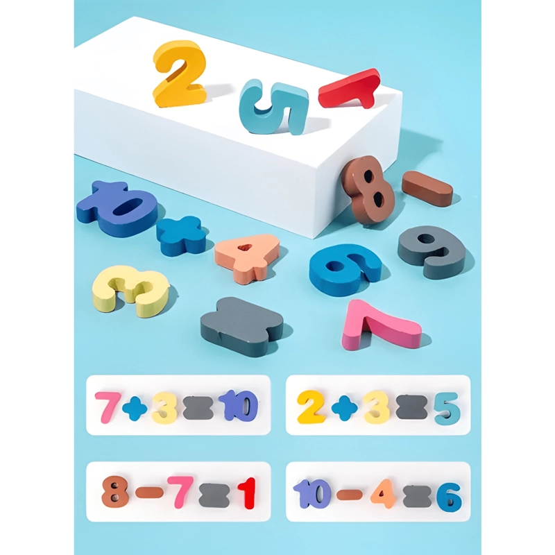 TABLA DIDACTICA MONTESSORI MADERA NUMEROS FIGURAS #2 - 3