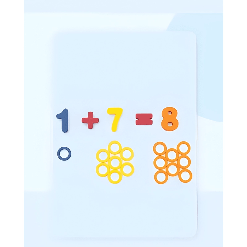 TABLA DIDACTICA MONTESSORI MADERA NUMEROS FIGURAS #2 - 4