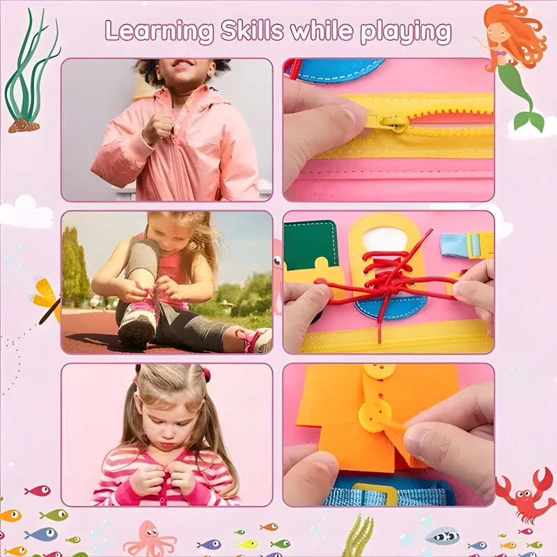 LIBRO SENSORIAL FIELTRO,JUGUETES SENSORIALES BUSY BOOK - 2