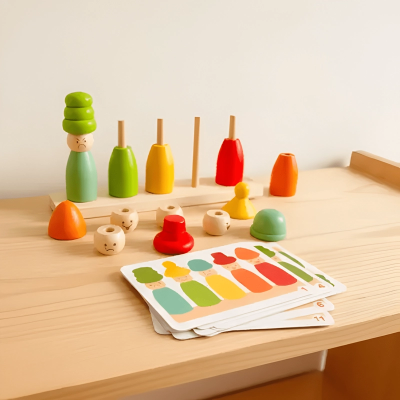 JUEGO MONTESSORI DE MADERA APRENDE COLORES FORMAS PATRONES - 2