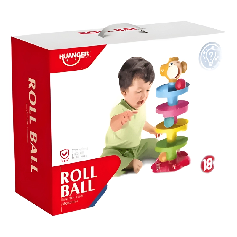 TORRE MONTESSORI DE CAIDA CON BOLAS GIRATORIAS PARA NIÑOS - 2