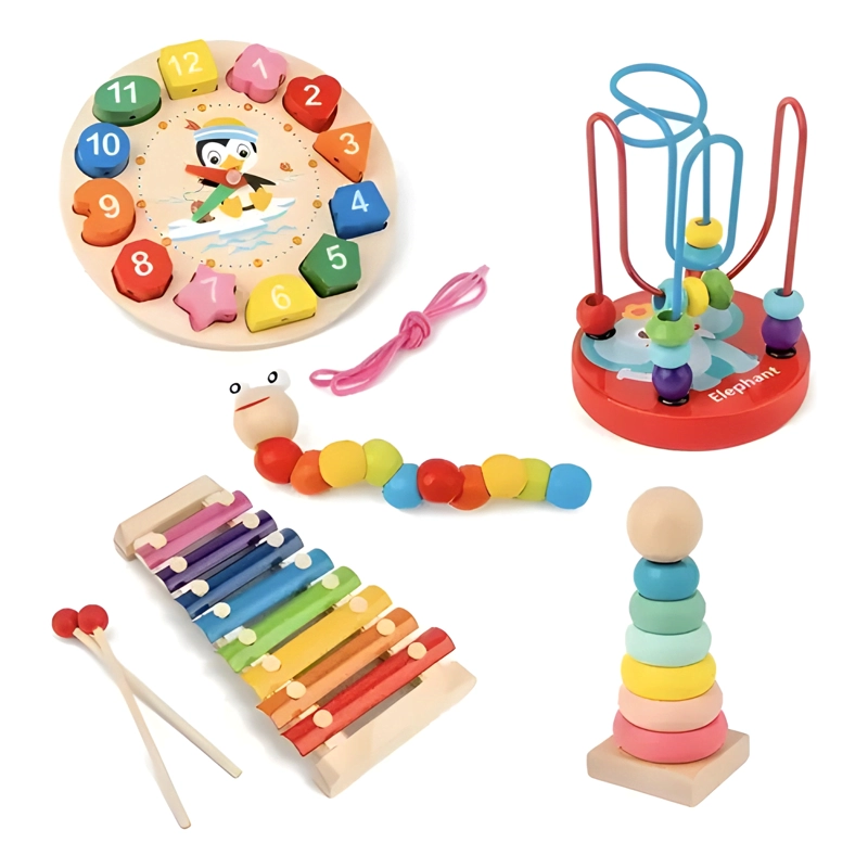 5PCS JUEGO DIDACTICO SENSORIAL BEBE  ESTIMULACION TEMPRANA #1 - 2