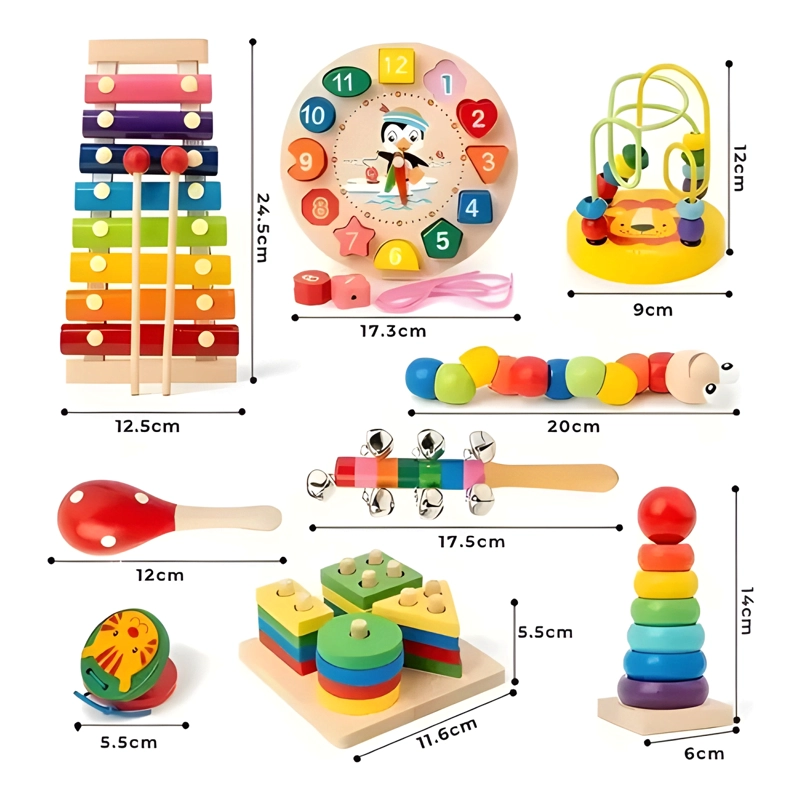 JUGUETES APRENDIZAJE DE MADERA DIDACTICO PARA NIÑOS BEBE S #3 - 2