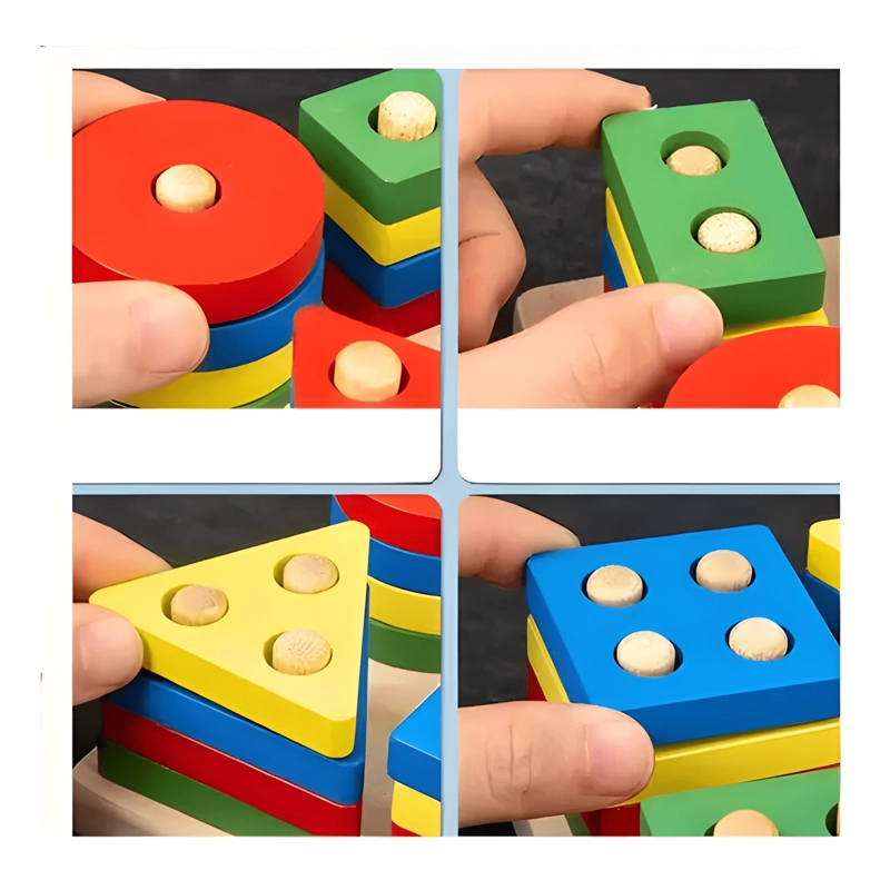 JUGUETES APRENDIZAJE DE MADERA DIDACTICO PARA NIÑOS BEBE S #3 - 3