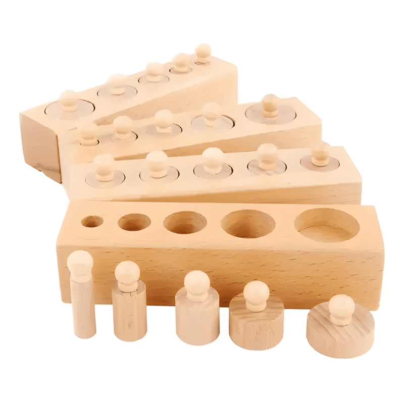 JUEGO MONTESSORI DIDACTICO DE CILINDRO ENCAJE - 2