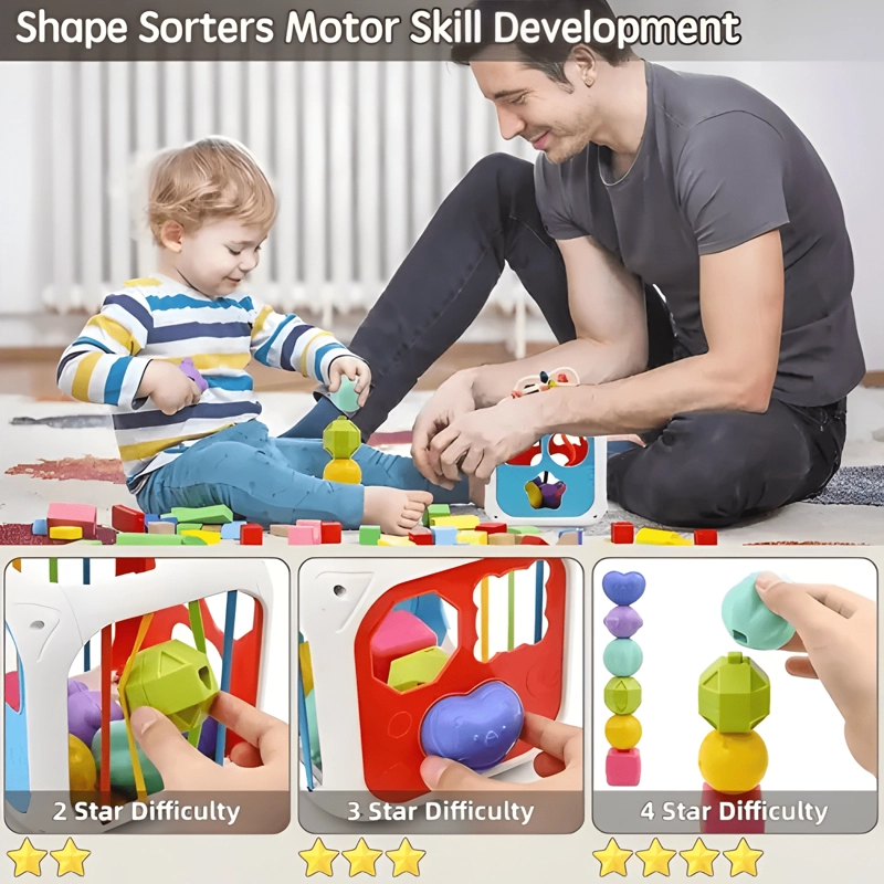 JUGUETE MONTESSORI EDUCATIVO 7 EN 1 CUBO DIDACTICO BEBE  #1 - 1