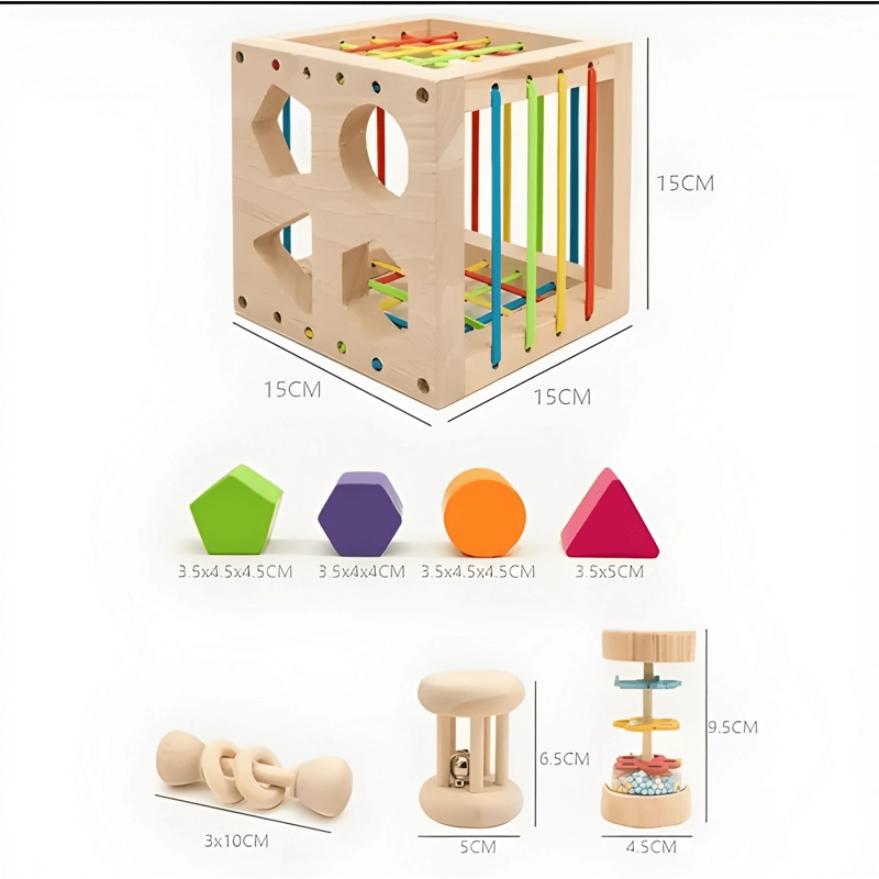 JUEGO DE ENCAJE MONTESSORI CUBO ELASTICO - 1